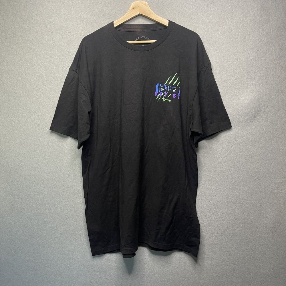 Key Street Graphic T-Shirt Black Panther Short Sleeve Crewneck Mens Size XL